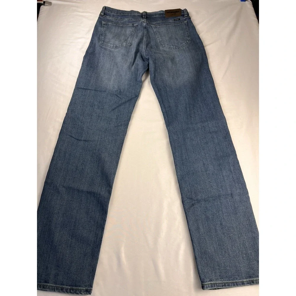 Wrangler Jeans 10MWZ Cowboy Cut Slim Straight Stone Blue Wash Western Mens 32x34